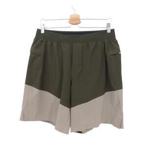 Lululemon Men's Olive Green Gray Linerless Elevate 8" Athletic Shorts Size Large